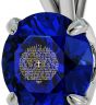 Nano 24k Gold Scripture Inscribed 'Psalm 23' Swarovski Crystal Necklace - Blue