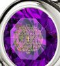 Nano 24k Gold Scripture Inscribed 'Psalm 23' Swarovski Crystal Necklace - Purple