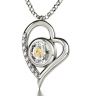 Nano 24k Gold Scripture Inscribed 'Psalm 23' with 14k White Gold Diamonds - Clear