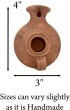 Clay Oil Lamp - Herodian size 4x3 inches