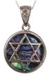 Abalone mother of pearl star of david pendant