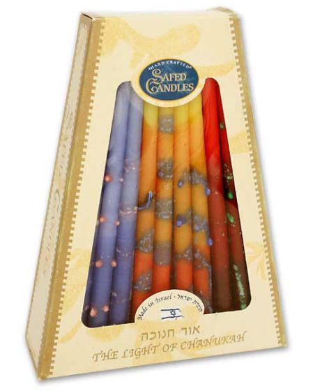 Hanukah Candles - Colored Pattern