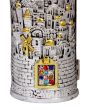 Sefer Torah Scroll - Jerusalem design - 3D Silver and Gold Plated Case - open