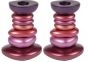 Yair Emanuel 'Stone Tower' Anodized Aluminum Candlesticks - Maroon