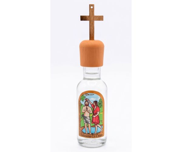 Jordan Holy Water in Cross Bottle - The Jerusalem Gift Shop