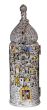 Sefer Torah Scroll - Jerusalem design - 3D Silver and Gold Plated Case - open