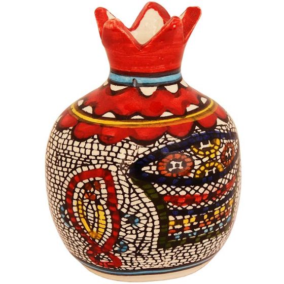 Ceramic Pomegranate - Tabgha (Loaves and Fishes)