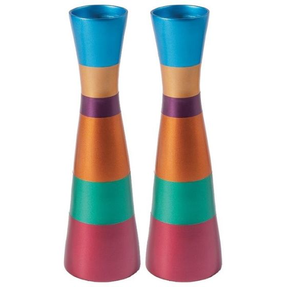 Yair Emanuel Modern Anodized Aluminum Candlesticks - Multi-Color (Large)