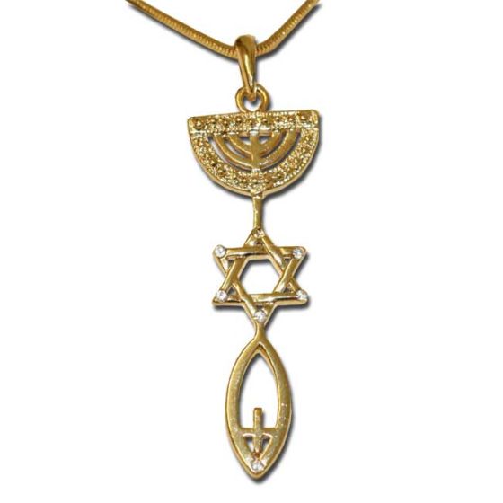 Rhodium 'Grafted In' Pendant embedded with Zirconia 