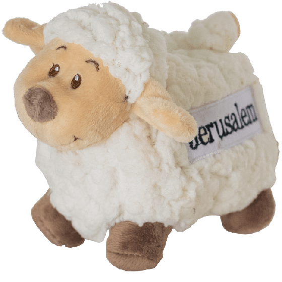 Stuffed Lamb Kids Toy with 'Jerusalem' - Holy Land Souvenir