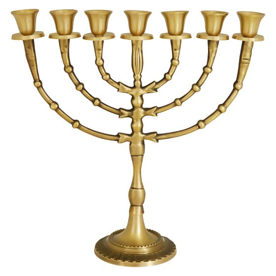 Brass Menorah - Classic Seven Branches