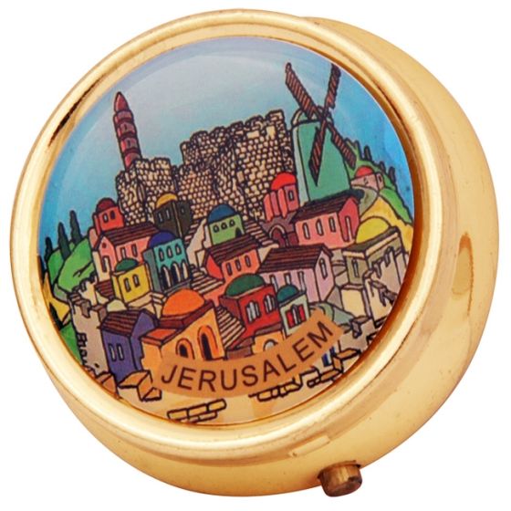 Jerusalem Pill Box - Brass