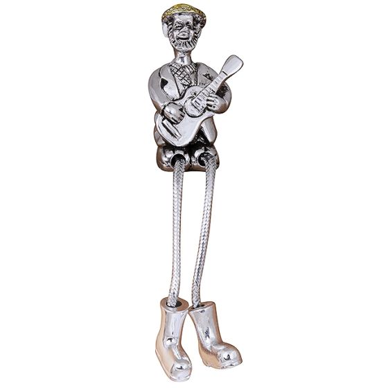 Hasidic Jew Figurine - Playing a Guitar - Stick Legs