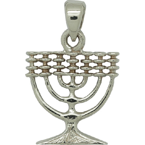 Sterling Silver Menorah Pendant
