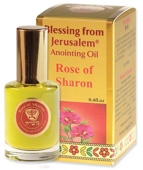 Blessing from Jerusalem ® 'Rose of Sharon' Anointing Oil - Gold Line Prayer Oil - 12ml