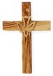 Olive Wood Wall Cross from Jerusalem with Holy Spirit Dove