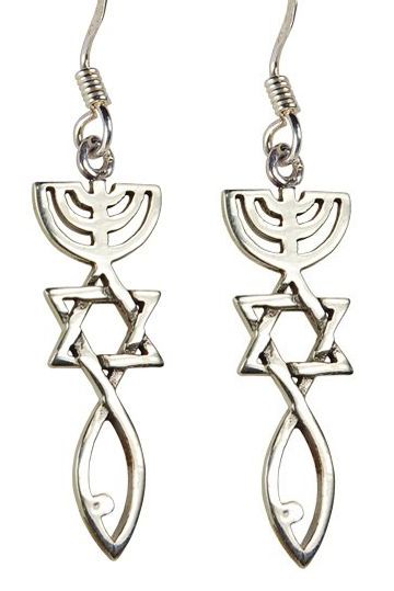 'Grafted In' Messianic Sterling Silver Earrings