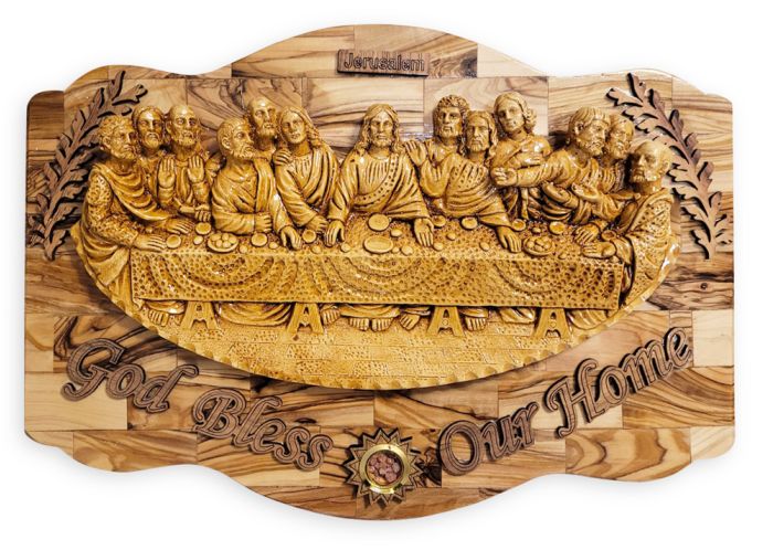 The Last Supper Olive Wood Plaque