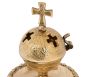Christian Incense Burner from The Holy Land - Gold Brass Cross with 2 Charcoals