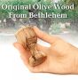 "Do This in Remembrance of Me" Olive Wood Bread Tray & Two Olive Wood Cups with Stem made in Bethlehem 