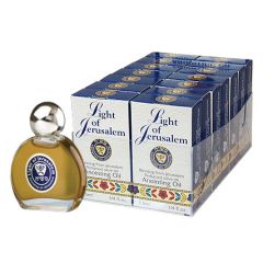 Display Case of 14 Light of Jerusalem Anointing Oils