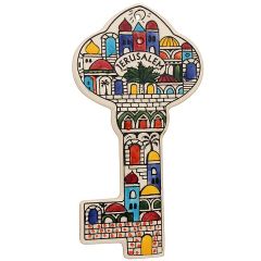 Armenian Ceramic 'Jerusalem Key' Wall Hanging - Handmade in the Holy Land