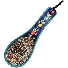Armenian Ceramic 'Tabgha' Floral Design Spoon