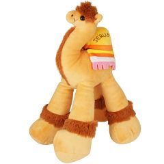 Stuffed Camel with Colorful Bedouin Saddle with 'Jerusalem'