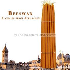 Beeswax Holy Fire Resurrection Candles - Bundle of 33 - Made in the Holy Land