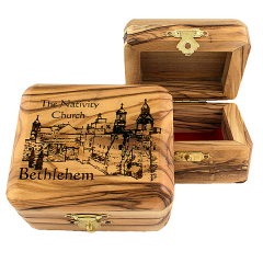 Bethlehem, Nativity Square Olive Wood Box
