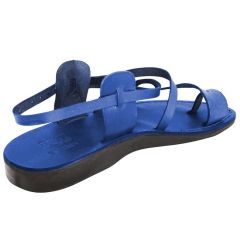 Leather Jesus Sandals - Bethlehem Yeshua Style - Colored Blue