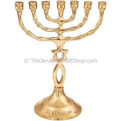 Brass 'Grafted In' Messianic Menorah