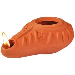 Clay Oil Lamp - Bethany - replica