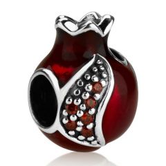 'Gracelet Bracelet' - Red Royal Pomegranate with Crystal Seeds by Marina