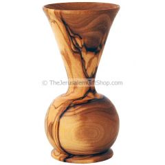 Flower Vase - Olive Wood - short