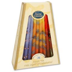 Hanukah Candles - Colored Pattern