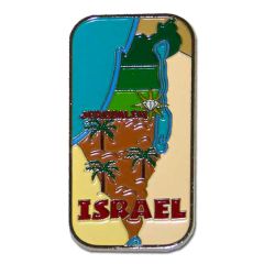 Israel Map Metal Magnet