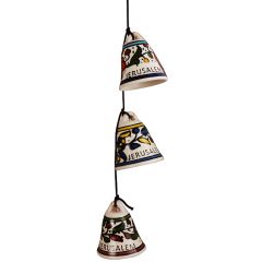 Armenian Ceramic Hanging Jerusalem Chimes - Three Bells