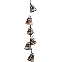 Armenian Ceramic Hanging Jerusalem Chimes - Six Bells