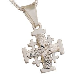 'Jerusalem Cross' Mini Pendant with Etched Star Design