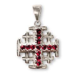 'Jerusalem Cross' Pendant with Scarlet Cross Design