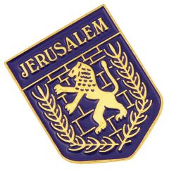 Emblem of Jerusalem 'Lion of Judah' Lapel Pin Badge