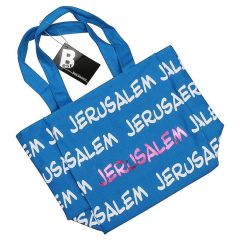 Canvas 'Jerusalem' Tote Bag - Blue
