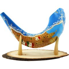 Ram's Decorated Shofar By Artist Sarit Romano - Romano - Old City of Jerusalem and Her Walls