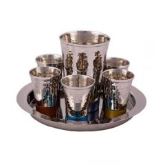 Hammered Nickel 8 Piece Lord's Supper Set Multicolor
