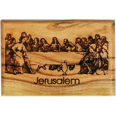 Olive Wood Magnet - The Last Supper