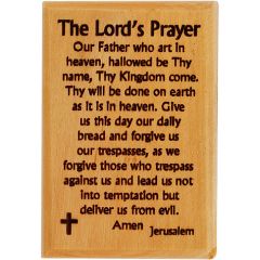 olive wood magnet - The Lord's Prayer