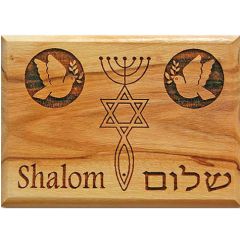 Olive Wood Magnet - Shalom Messianic