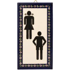 Armenian Ceramic Men's & Women's Door Sign