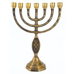 Brass Menorah 'Grafted In' Symbol - Jerusalem